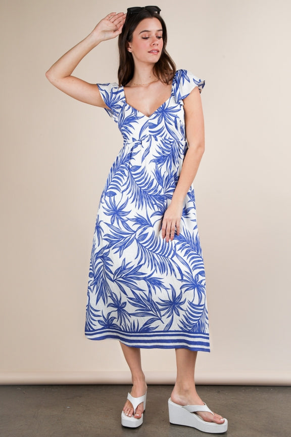Cloister Collec | Tropical Printed Midi Summer B