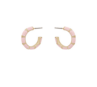 Enamel Bamboo Hoops