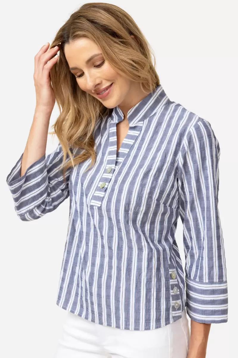 Habitat | Palm Beach Strp Half Placket P