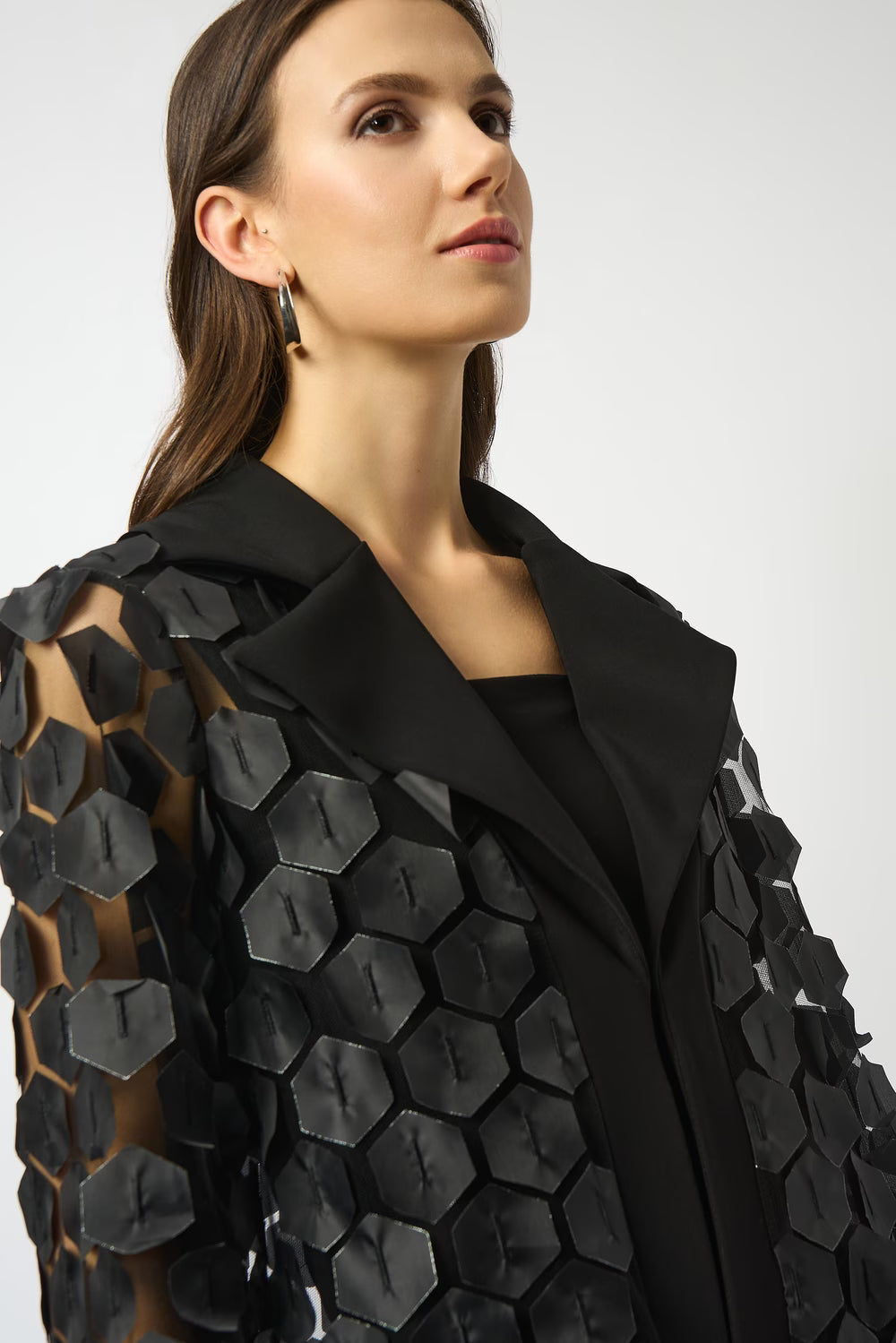 Joseph Ribkoff | Mesh & Knit Trapeze Jacket