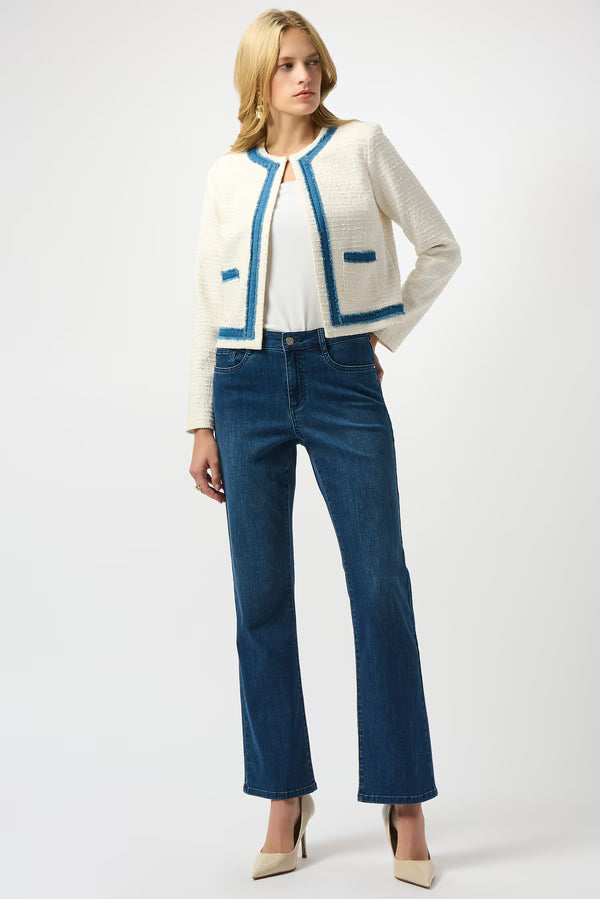 Joseph Ribkoff | Boucle Jacket W/denim Trim
