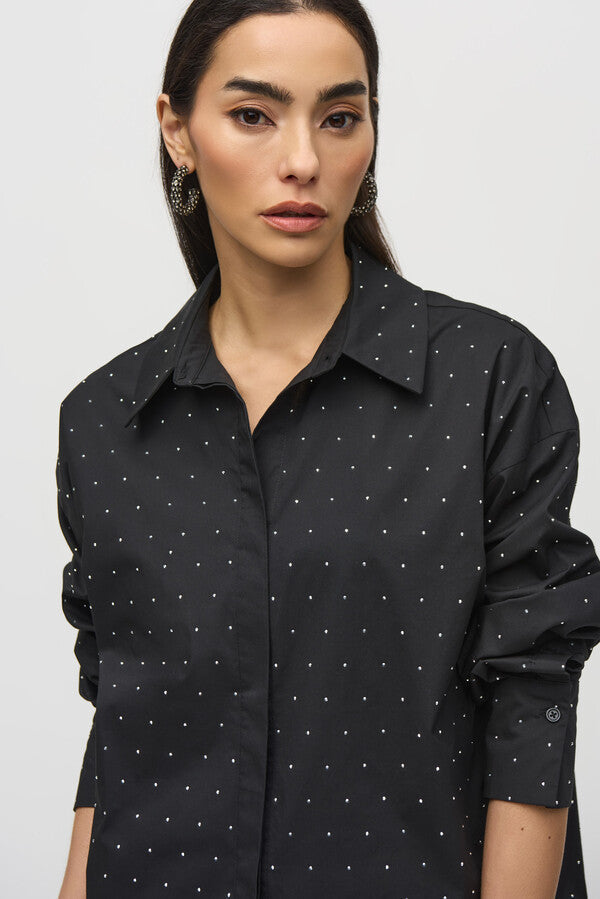 Joseph Ribkoff | Blouse W/rhinestones | Joseph Ribkoff | Cloister Collection Designer Fashion