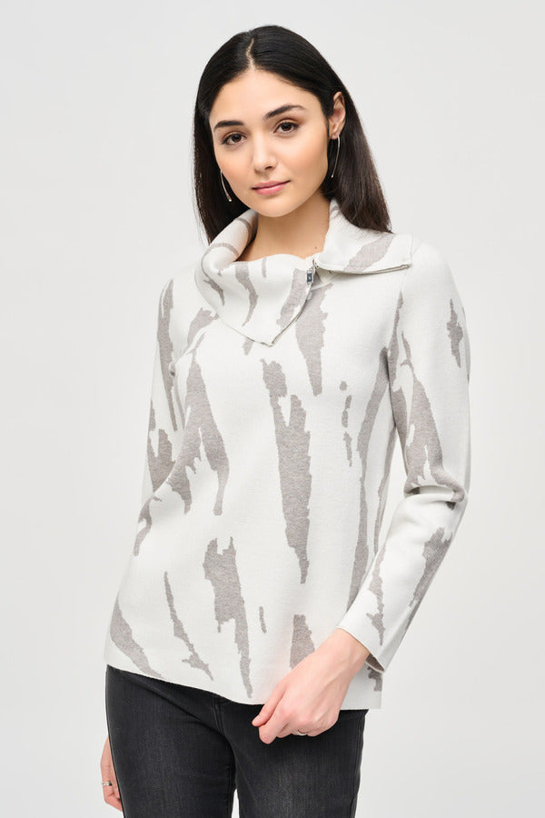 Joseph Ribkoff | Zip Collar Tunic | Joseph Ribkoff | Cloister Collection Designer Fashion