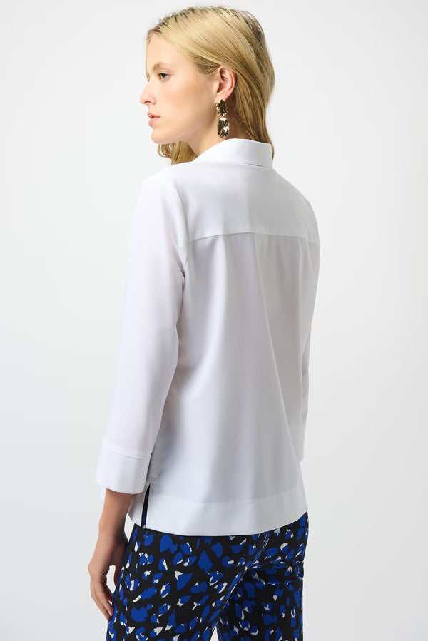 Joseph Ribkoff | Stretch Poplin Straight Top