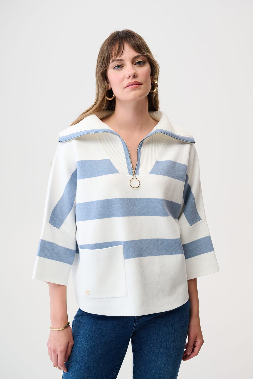 Joseph Ribkoff | Sweater W/zipped Collar