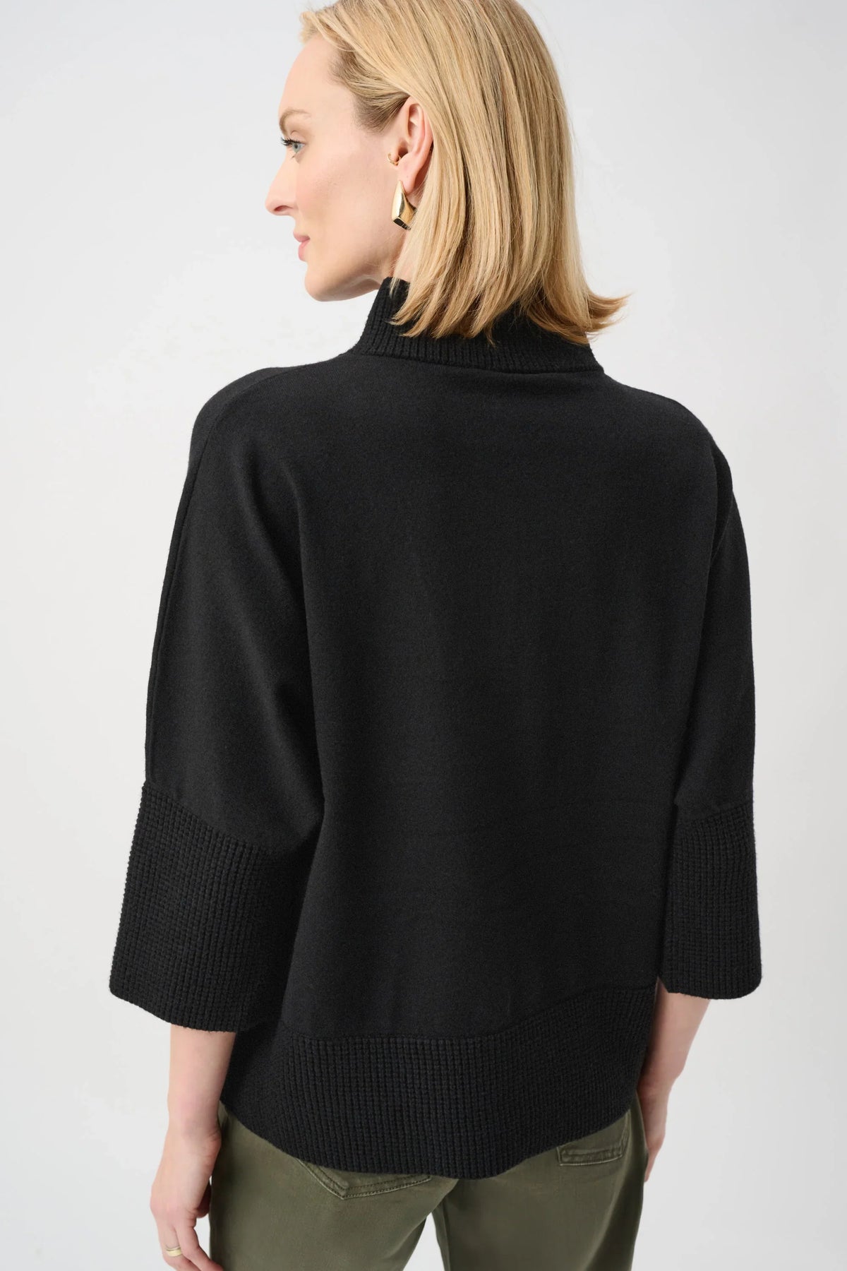 joseph ribkoff Ribbed Trim Half-Zip Pullover 263937