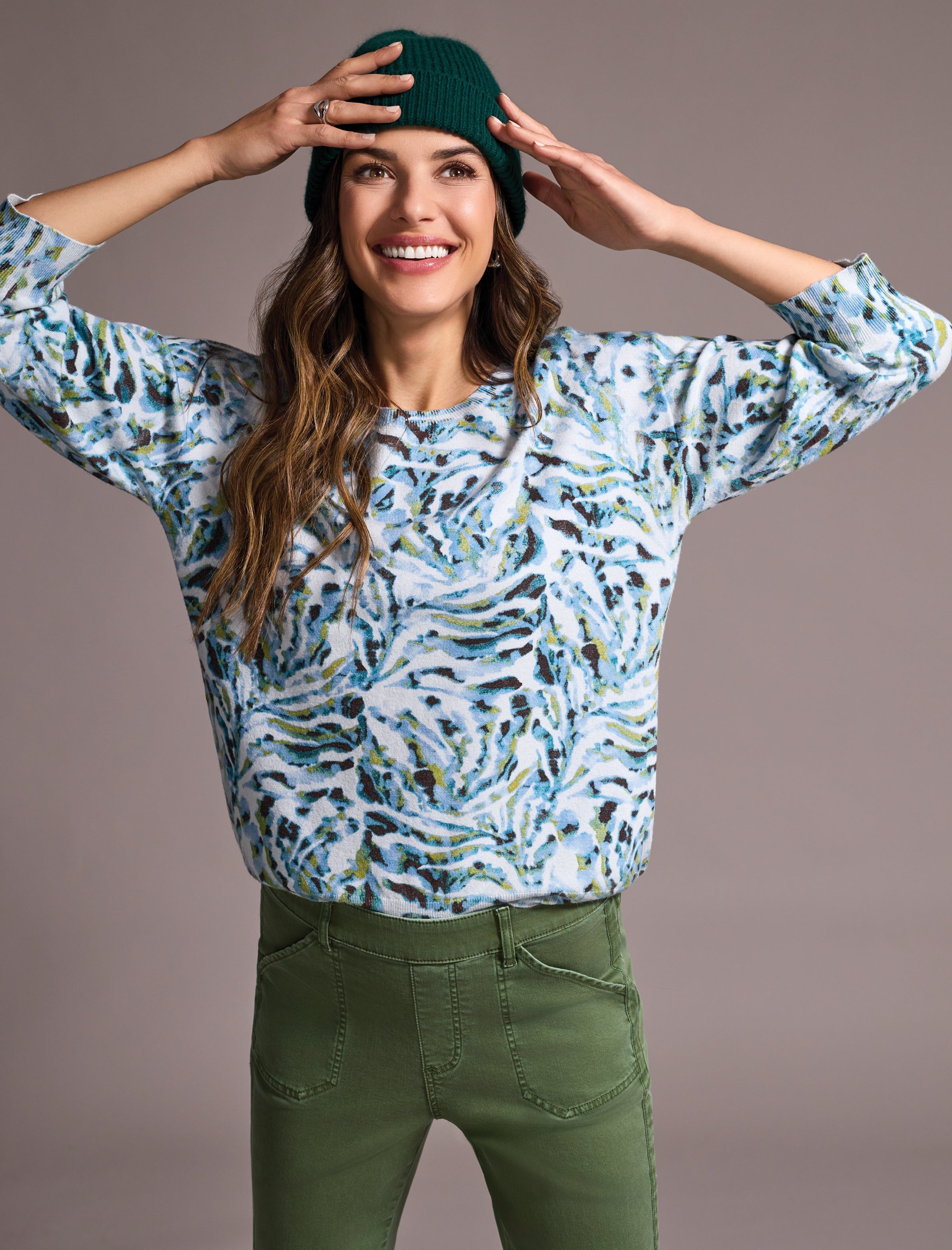 Tribal | 3/4 Slv Crew Nk Sweater