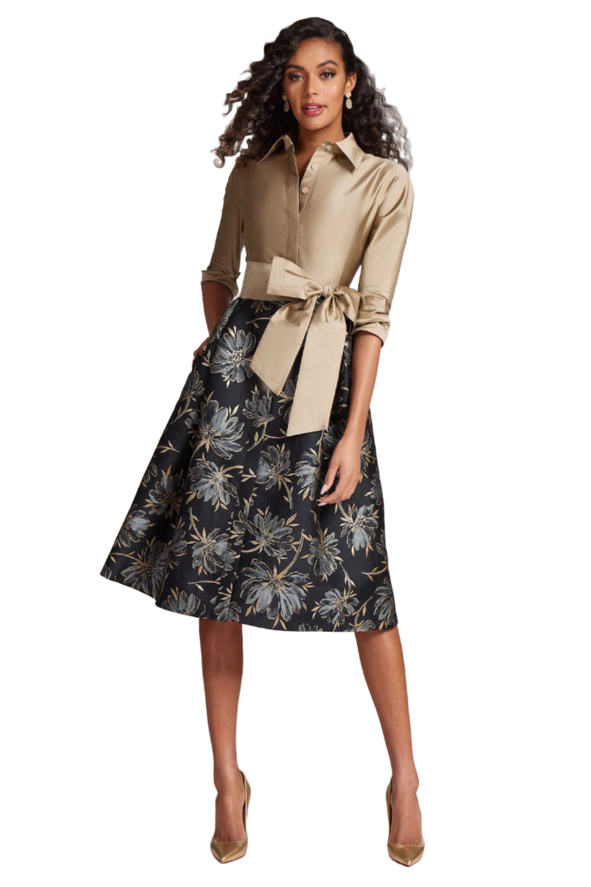 Teri Jon | Shirtdress | Teri Jon | Cloister Collection Designer Fashion