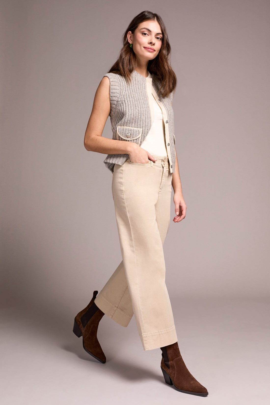 Tribal | High Rise Fly Frt Palazzo W/ W