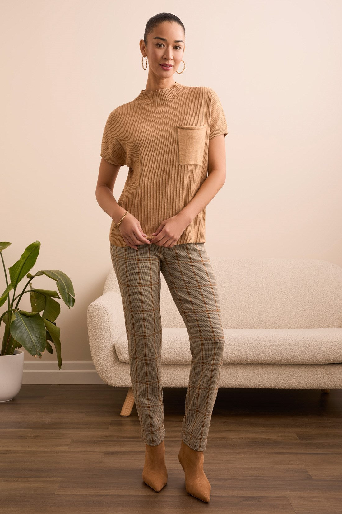 Tribal | S/s Dolman Sweater W/pocket-sl