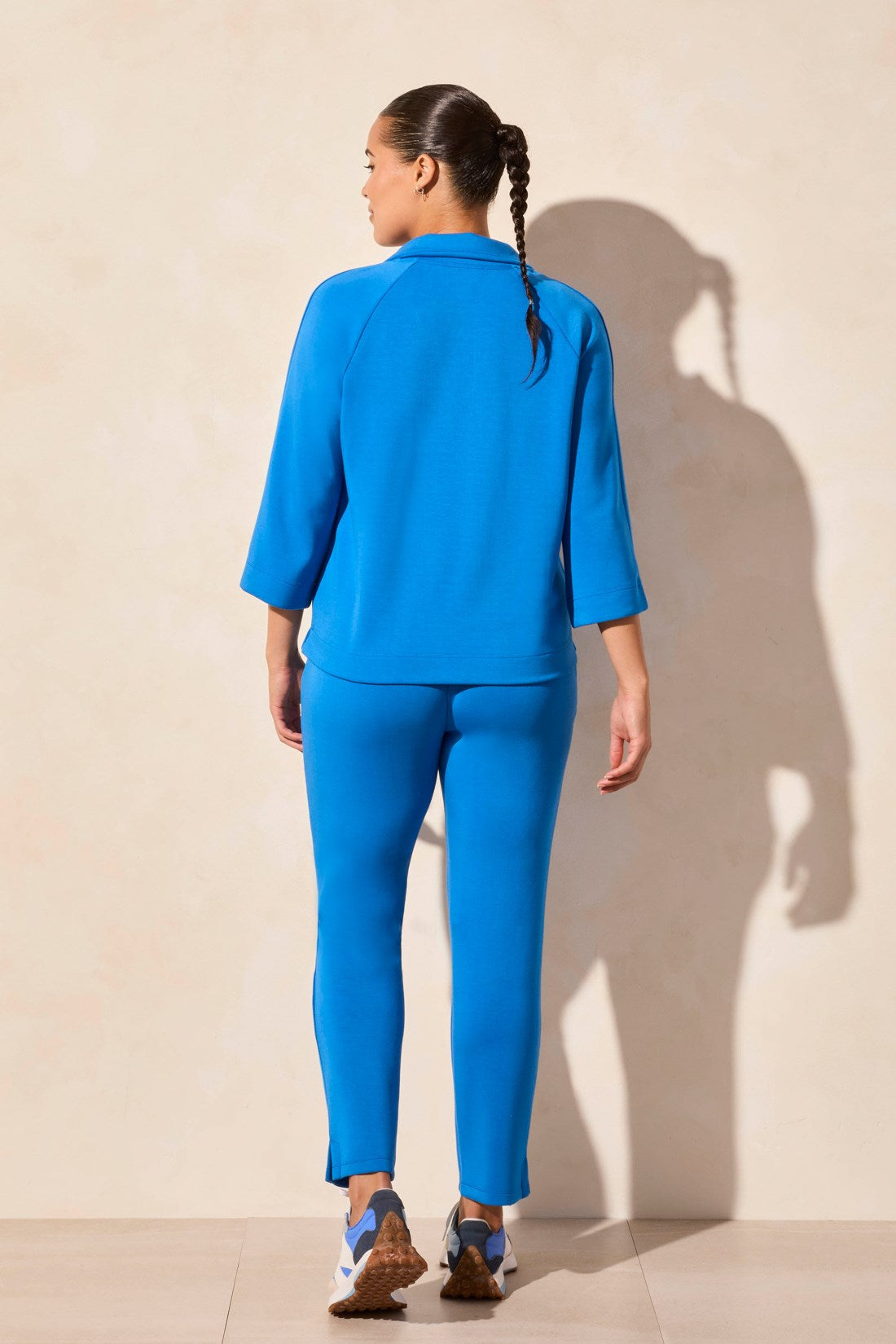 Tribal | 3/4 Slv Henley Top W/side Slit