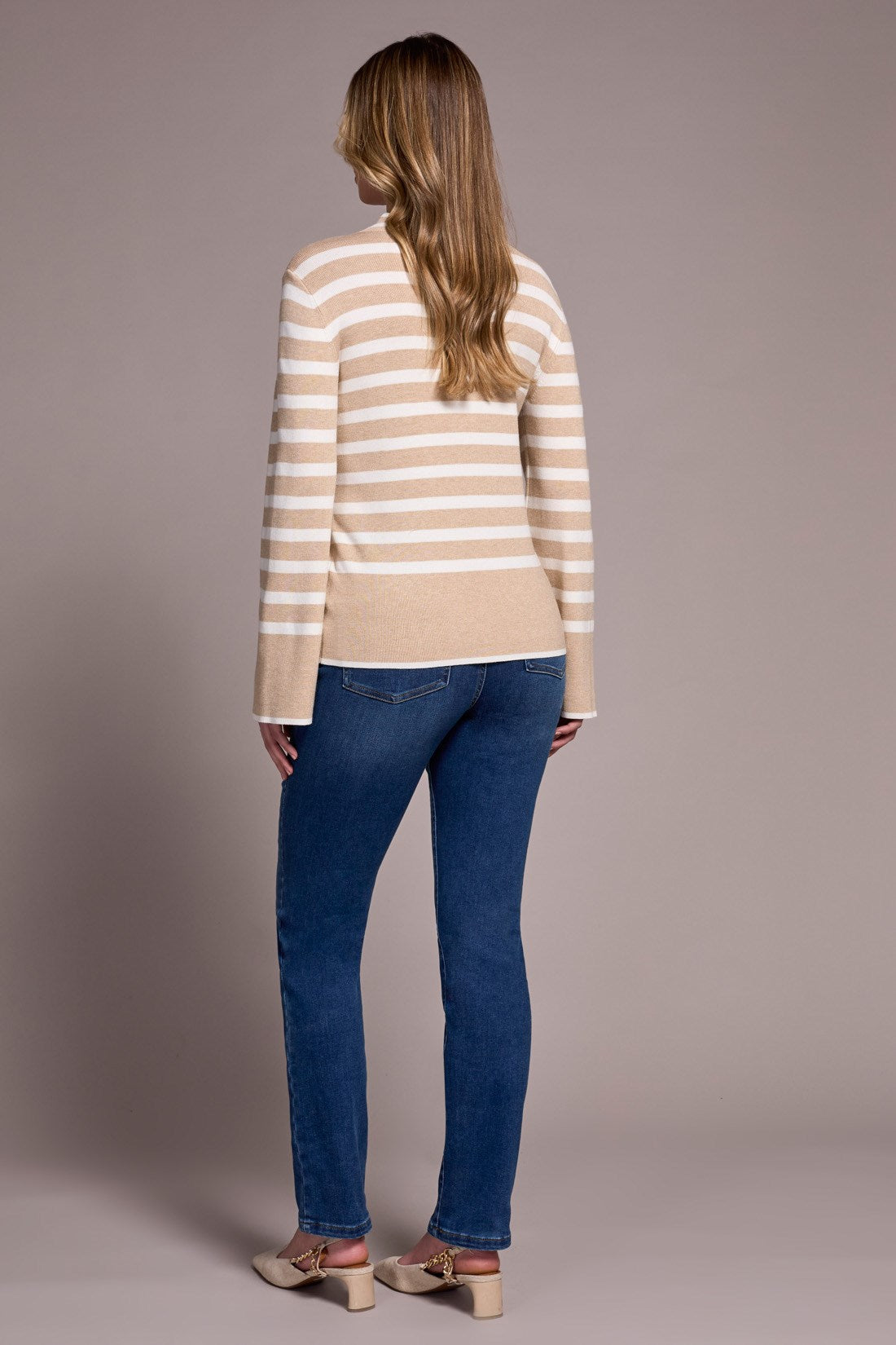 Tribal | L/s Funnel Nk Sweater-h Slate