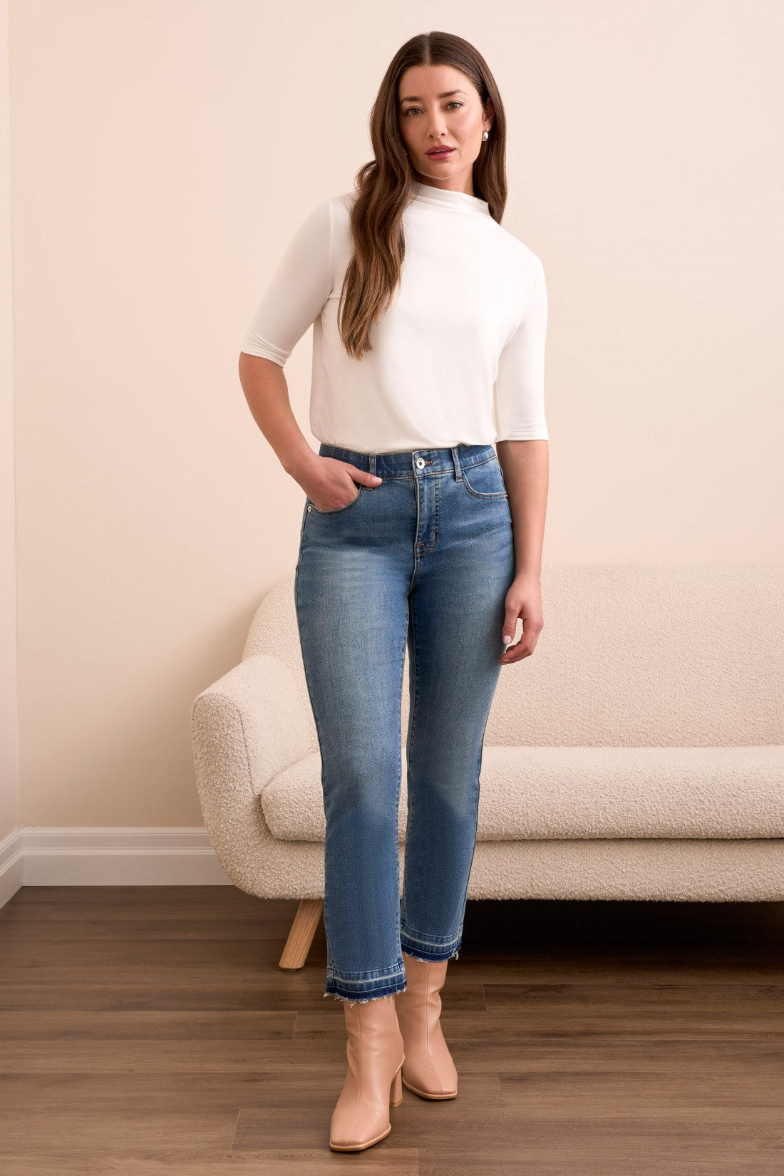 Tribal | Sophia Curvy Hugging Microflare Jeans