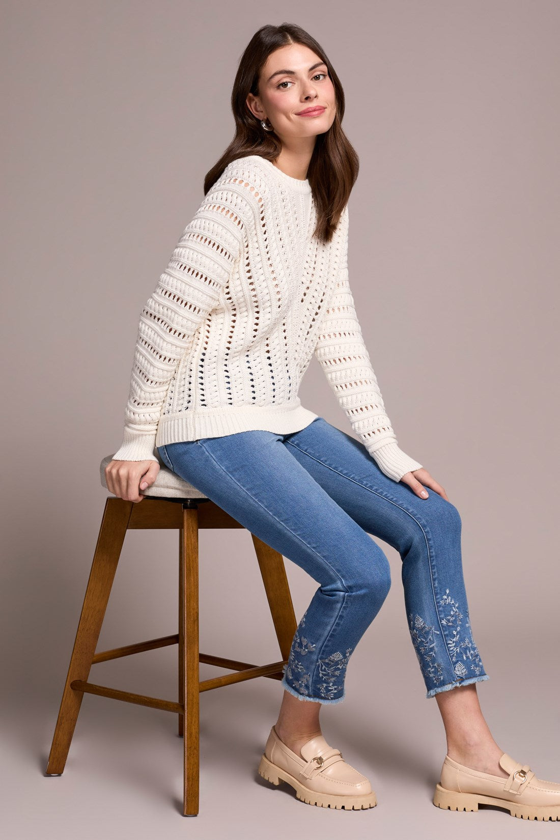 Tribal | Crew Neck Swtr W/special Wash