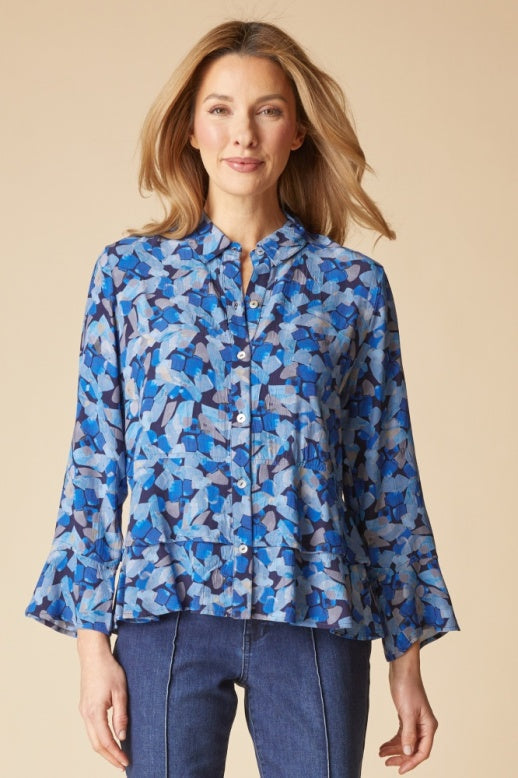 HABITAT Rayon Crepe Painted Stones Top featuring a colorful printed design and relaxed fit, perfect for casual wear.