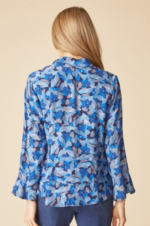 Habitat Rayon Crepe Painted Stones Top featuring a flowy design and vibrant painted stone pattern, ideal for casual wear.