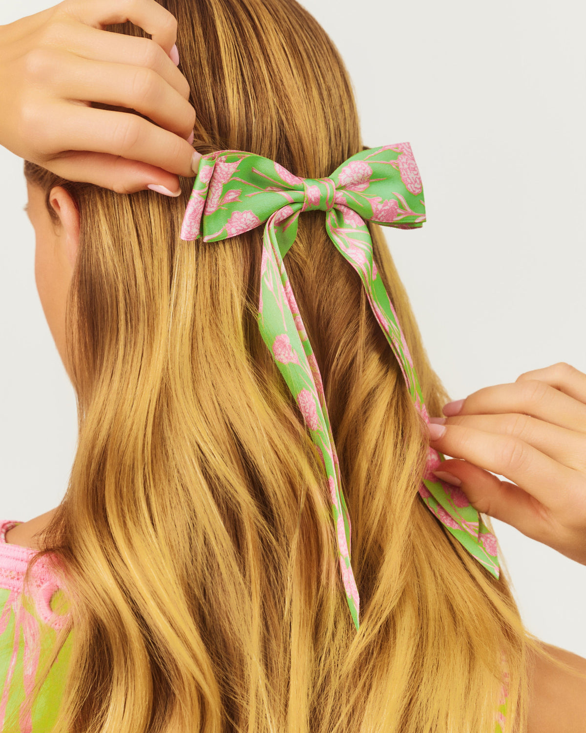 Bow Hair Clip - Pistachio Macaron