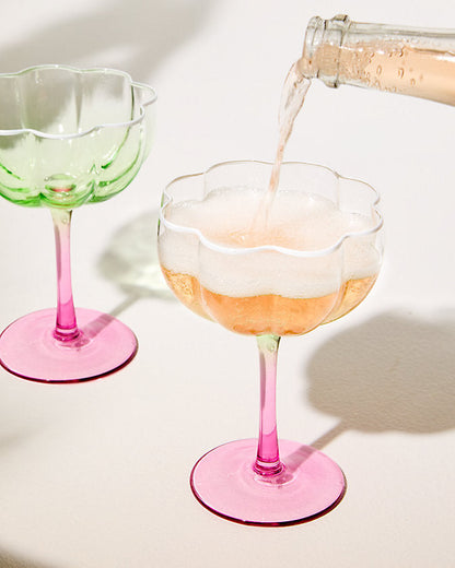 Lifeguard Press | Coupe Glass Set - Jade Pink