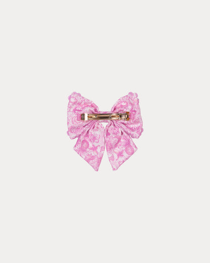 Girls Embellished Bow Barrett - Cherry Blossom Pink Fleur De Lilly