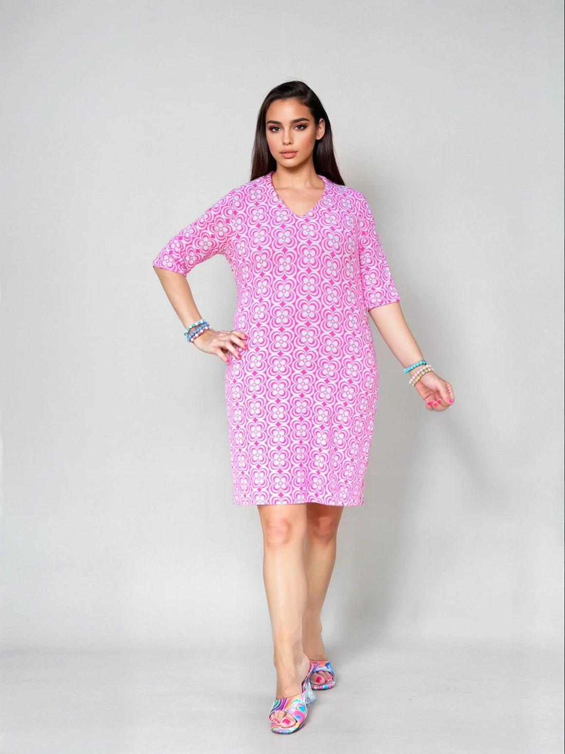 Lulu B | Vnk Elbow Slv Travel Dress