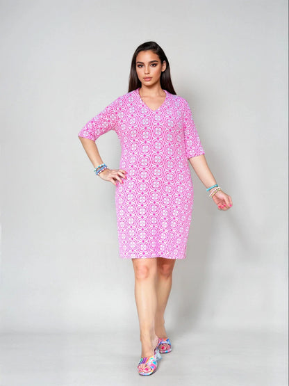 Lulu B | Vnk Elbow Slv Travel Dress