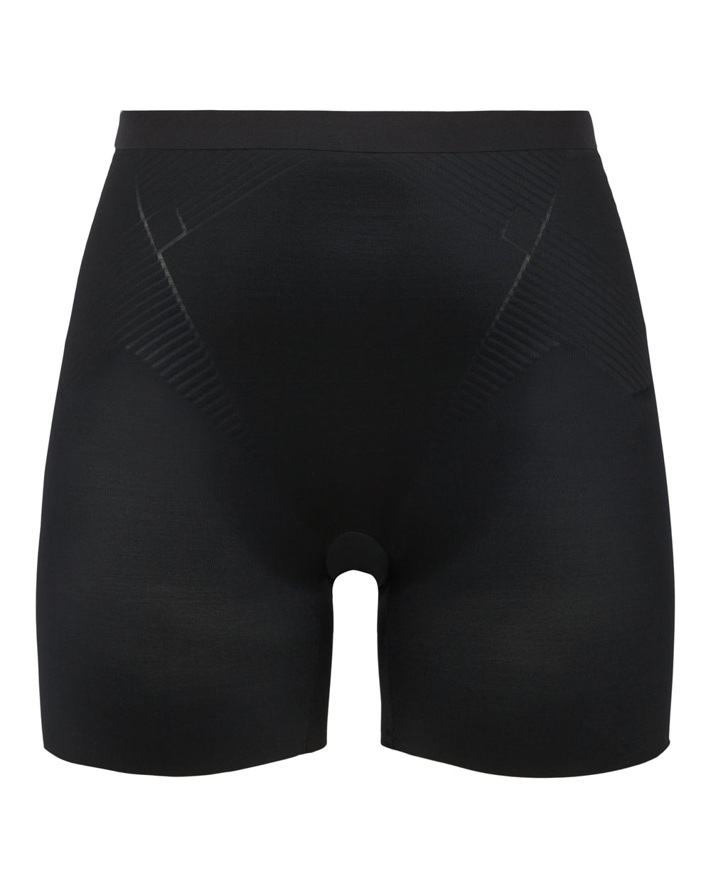 Spanx Invisible Girlshort lingerie in nude, seamless design showing smooth fabric and comfortable fit on a model.