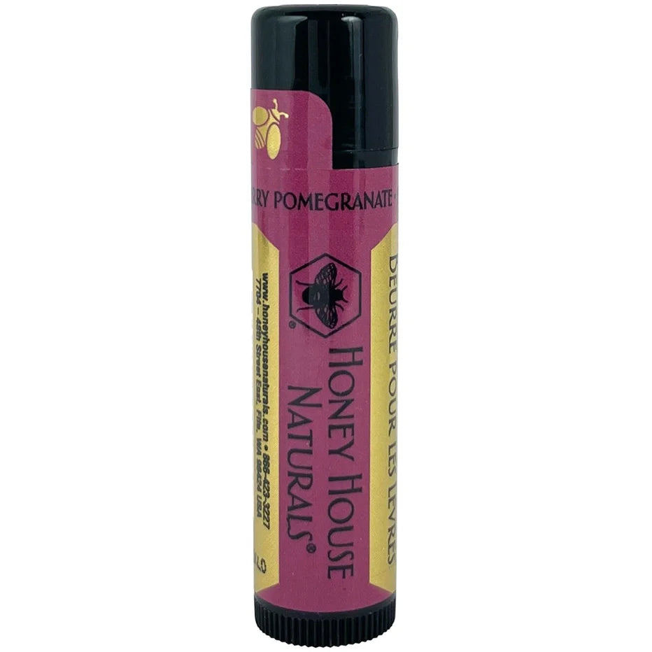 Honey House NAT Lip Butters in various flavors, creamy texture, and colorful packaging for smooth, nourished lips.