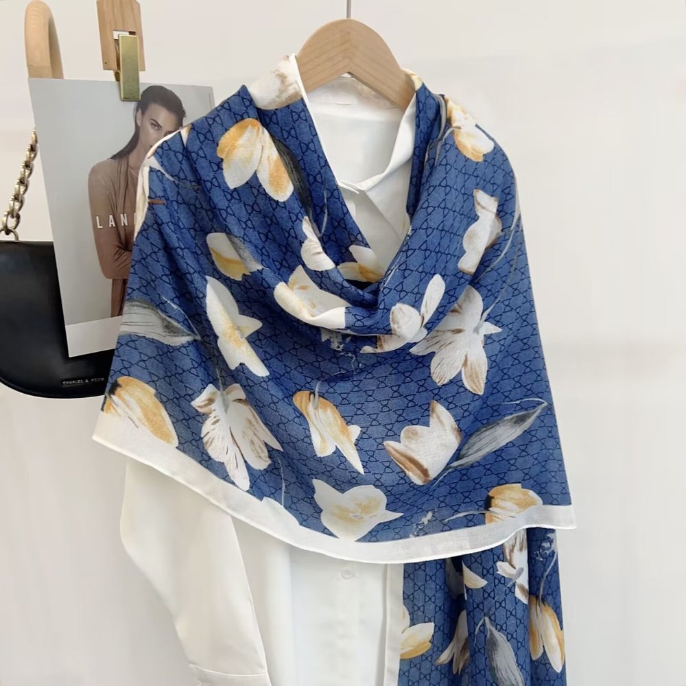 Winding River | Square Scarf Tulip