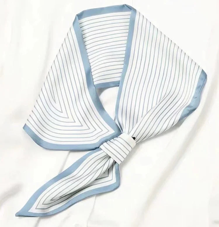 WINDING RIVER Stripes Loop Scarf with colorful striped pattern, lightweight fabric, perfect for stylish winter wear.