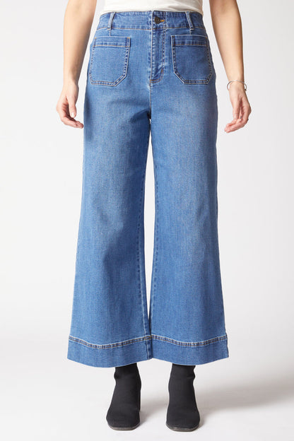 Habitat | Stretch Denim Wide Leg Ankle J