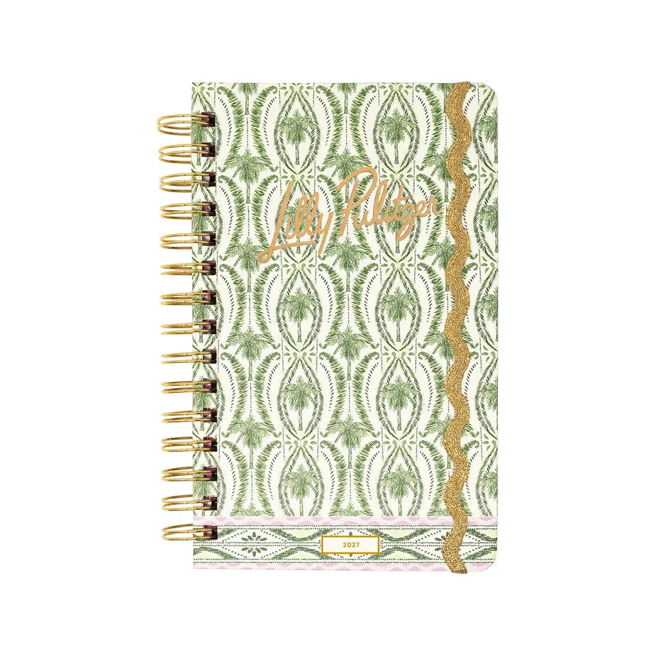 12 Month Medium Planner, Textured Palm Stripe