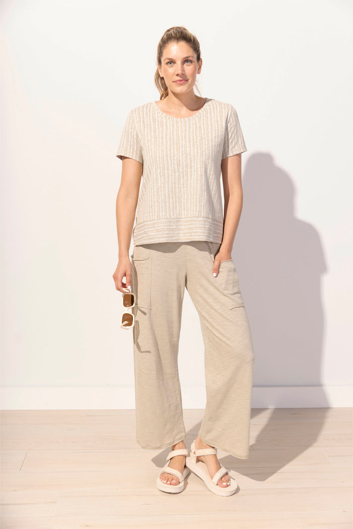 Escape By Hab | Bali Stripe Cotton S/s Boxy Te
