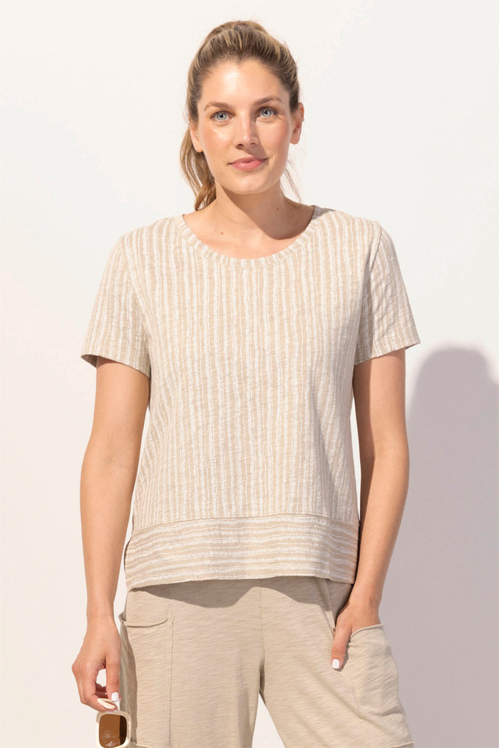 Escape By Hab | Bali Stripe Cotton S/s Boxy Te