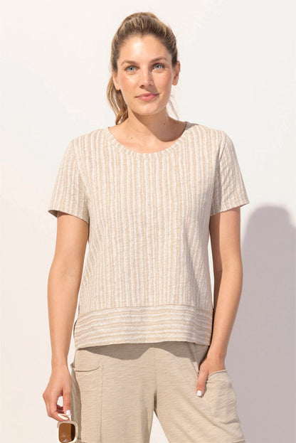 Escape By Hab | Bali Stripe Cotton S/s Boxy Te