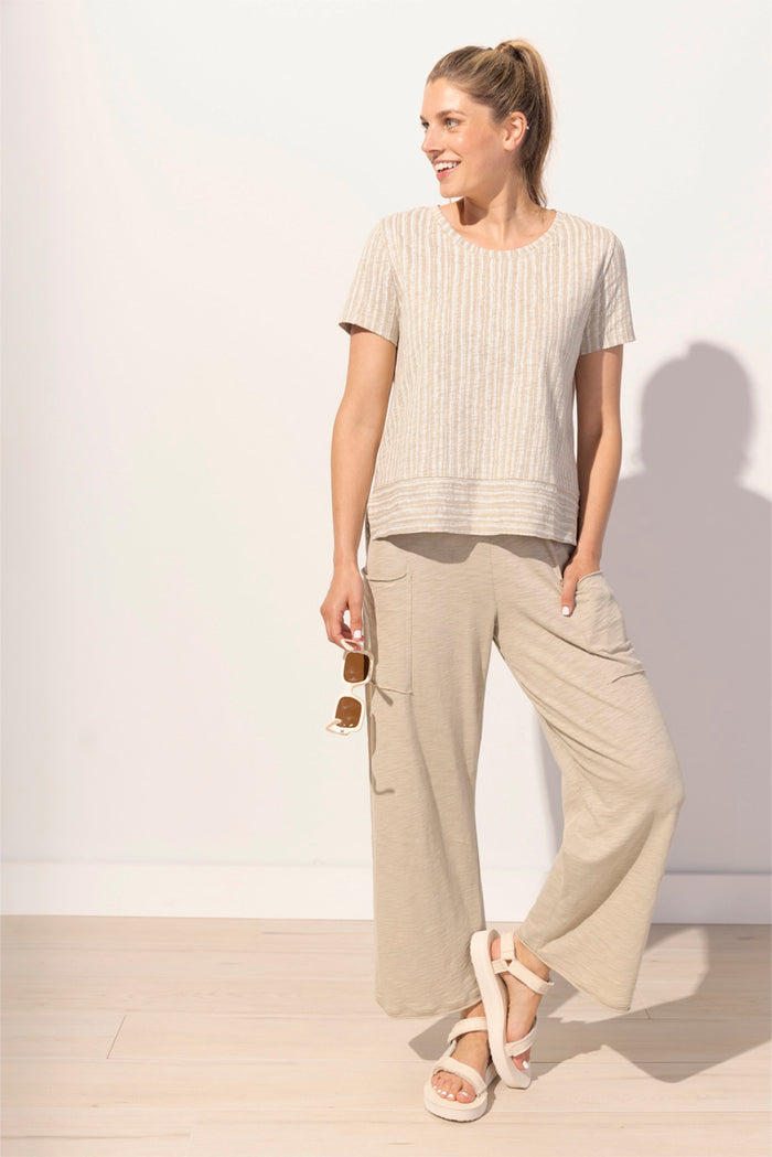 Escape By Hab | Bali Stripe Cotton S/s Boxy Te