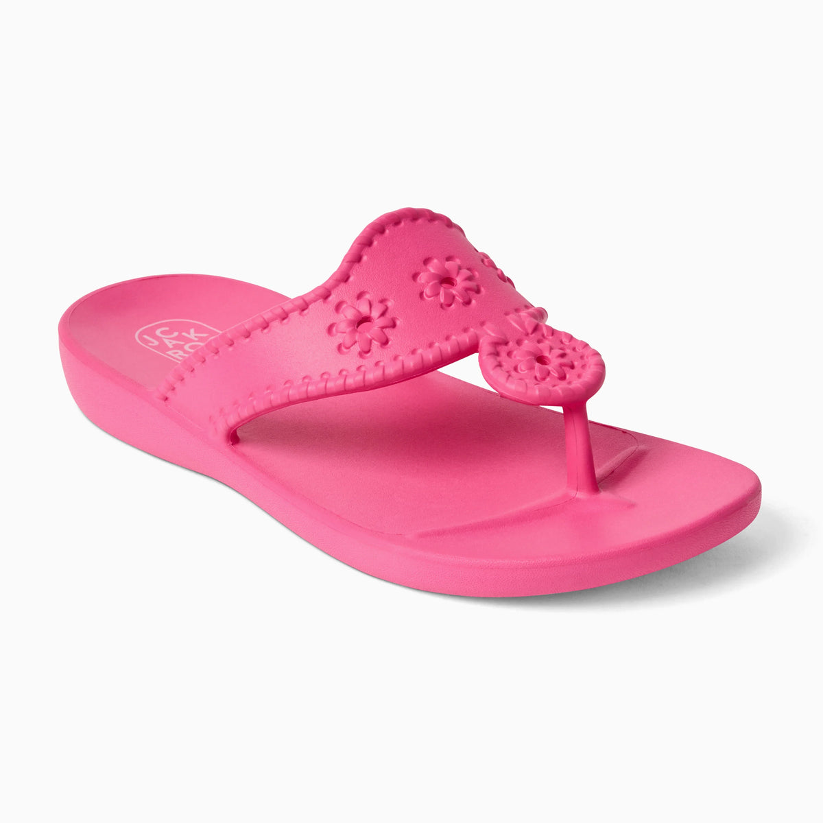 JACK ROGERS Jacks Waterproof Sandal in fuchsia pink, stylish shoes with waterproof design and comfortable straps.