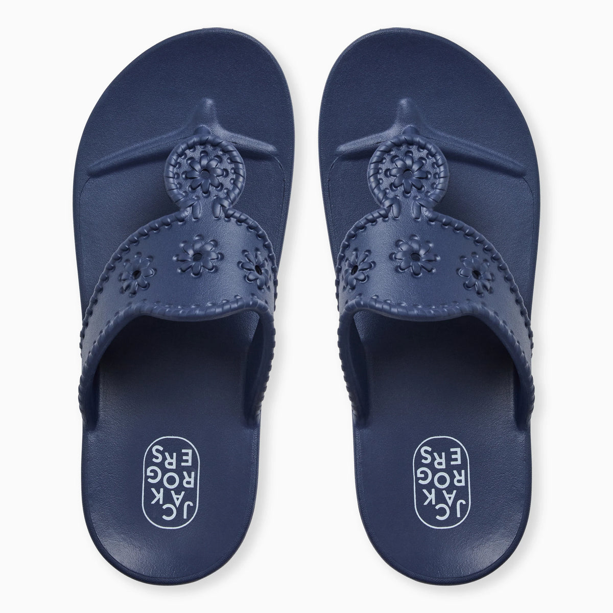 Navy Jack Rogers Jacks Waterproof Sandals for men with adjustable straps and cushioned soles, outdoor-ready footwear.