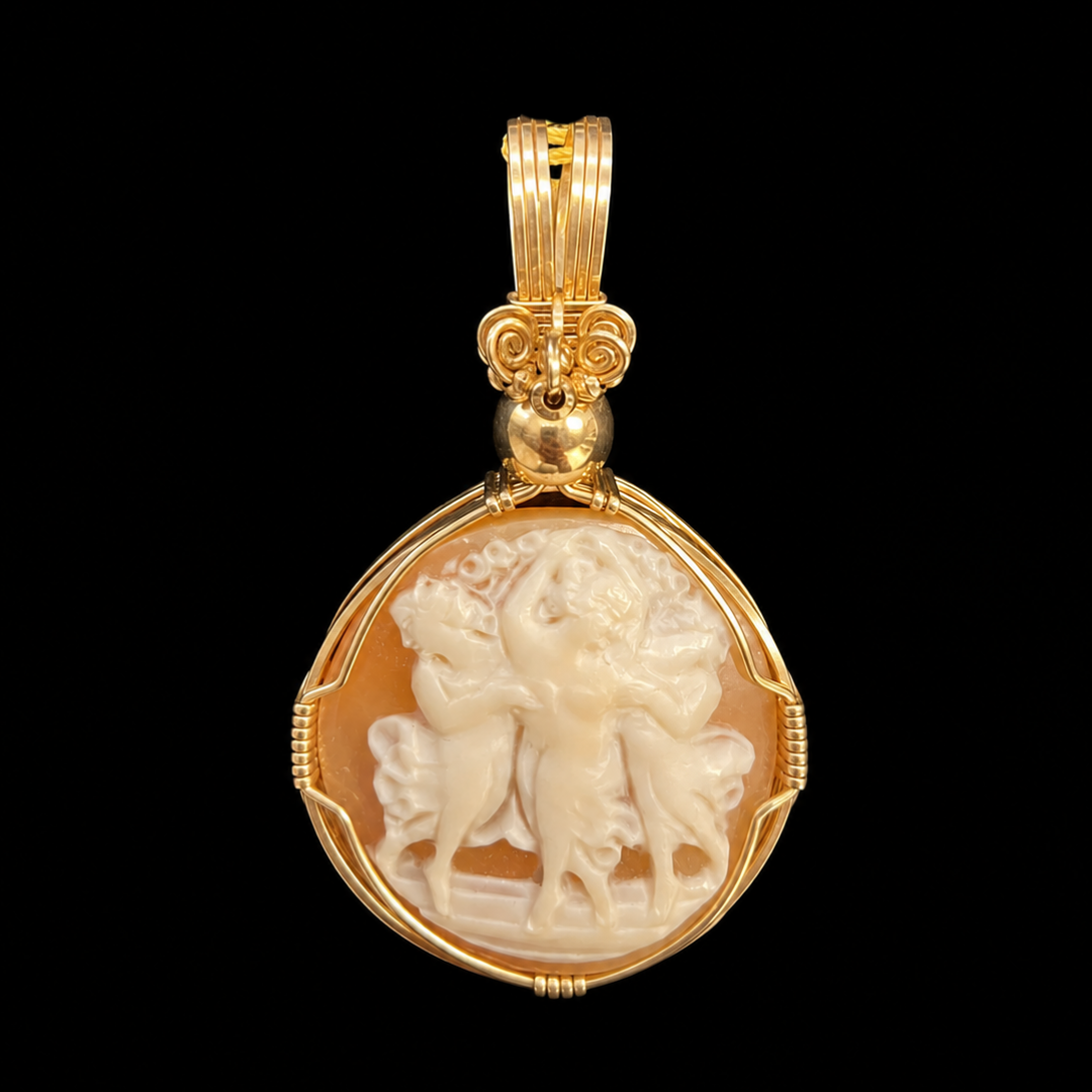 Hand-Carved Italian Cameo Pendant