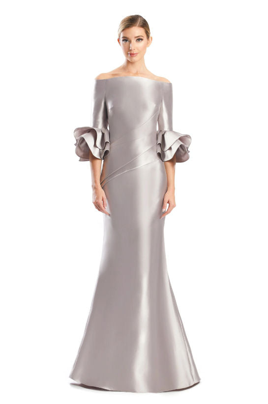 Daymor Couture | Gown with 3/4 Sleeves
