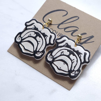 Bulldog Dangle Earring