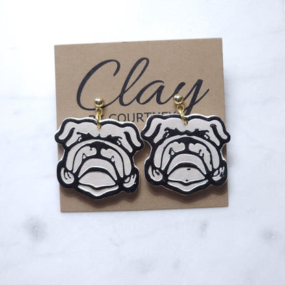 Bulldog Dangle Earring