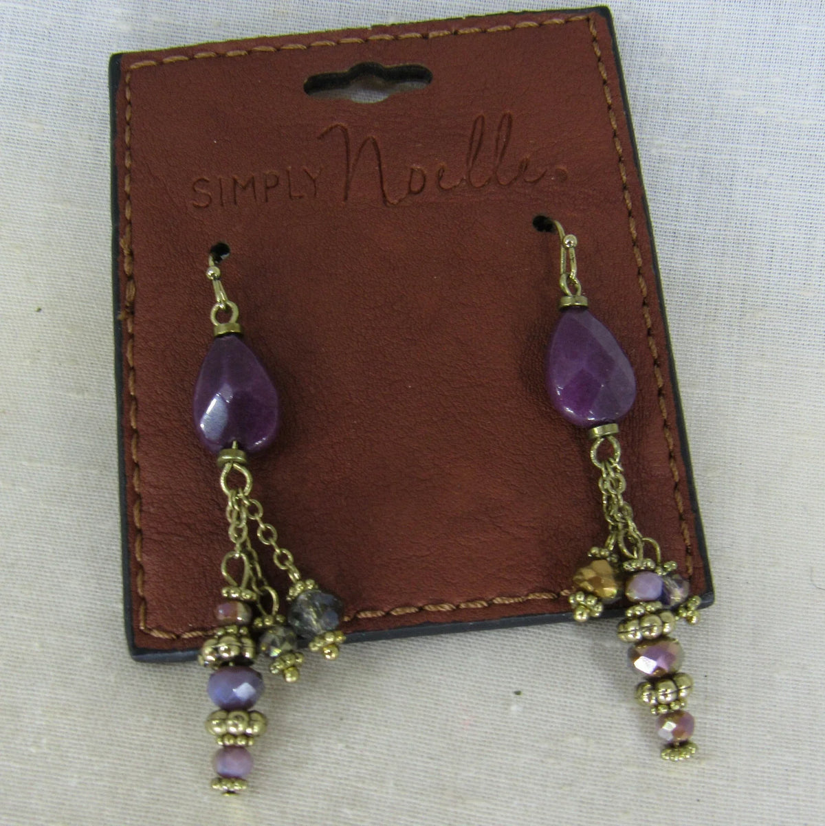 Natural stone earrings in jewelry style by Simply Noelle, showcasing elegant, handcrafted gemstone dangle earrings.