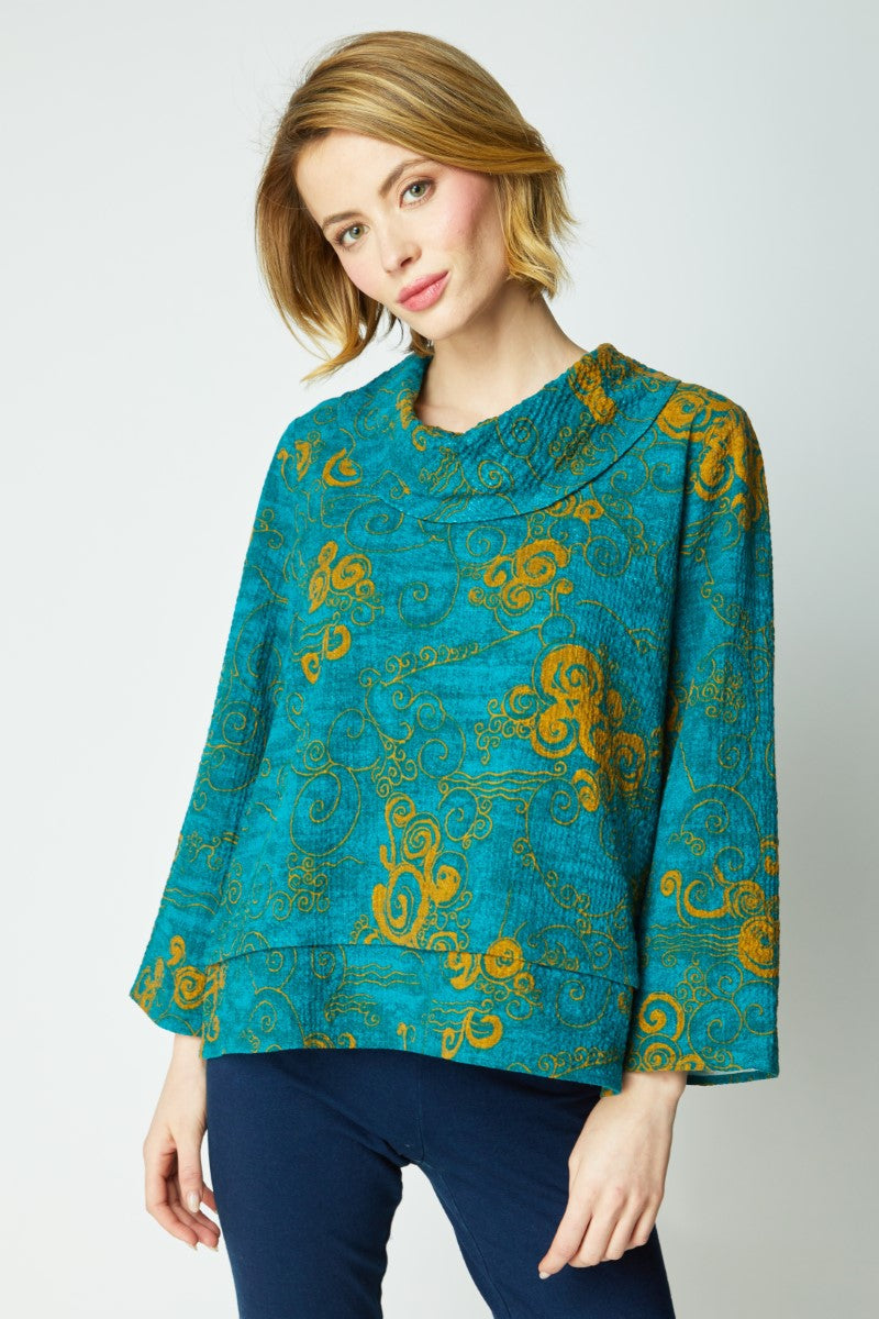 Habitat | Crinkle Crepe Woodblock Drape