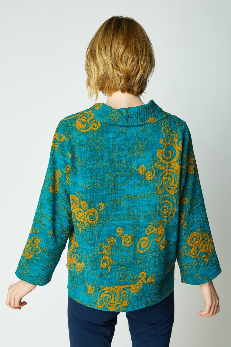 Habitat | Crinkle Crepe Woodblock Drape