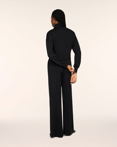 Long Sleeve Shawl Collar Jumpsuit
