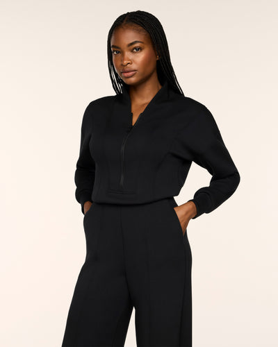 Long Sleeve Shawl Collar Jumpsuit