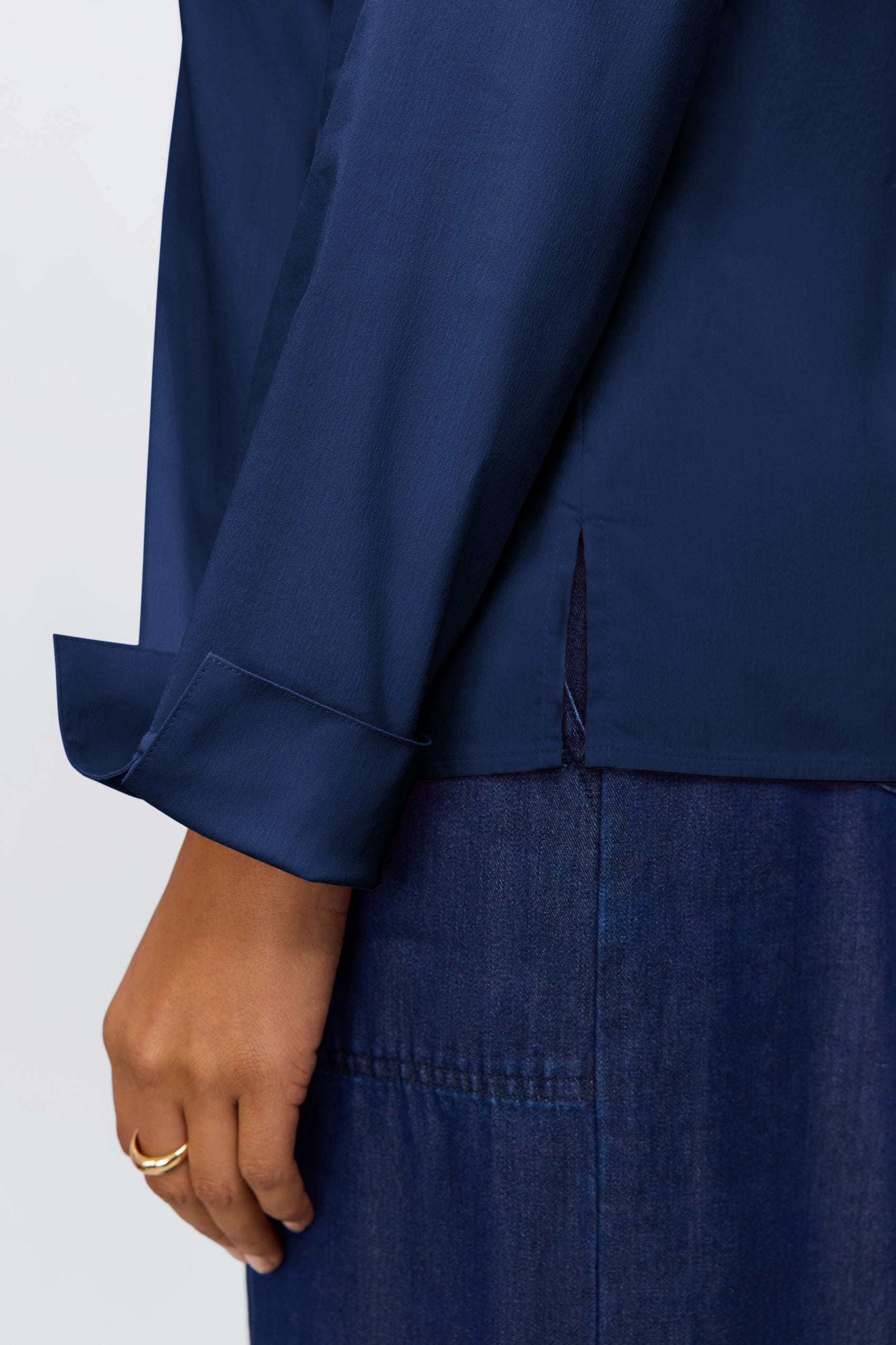Tammy No Iron Stretch Long Sleeve Popover Shirt
