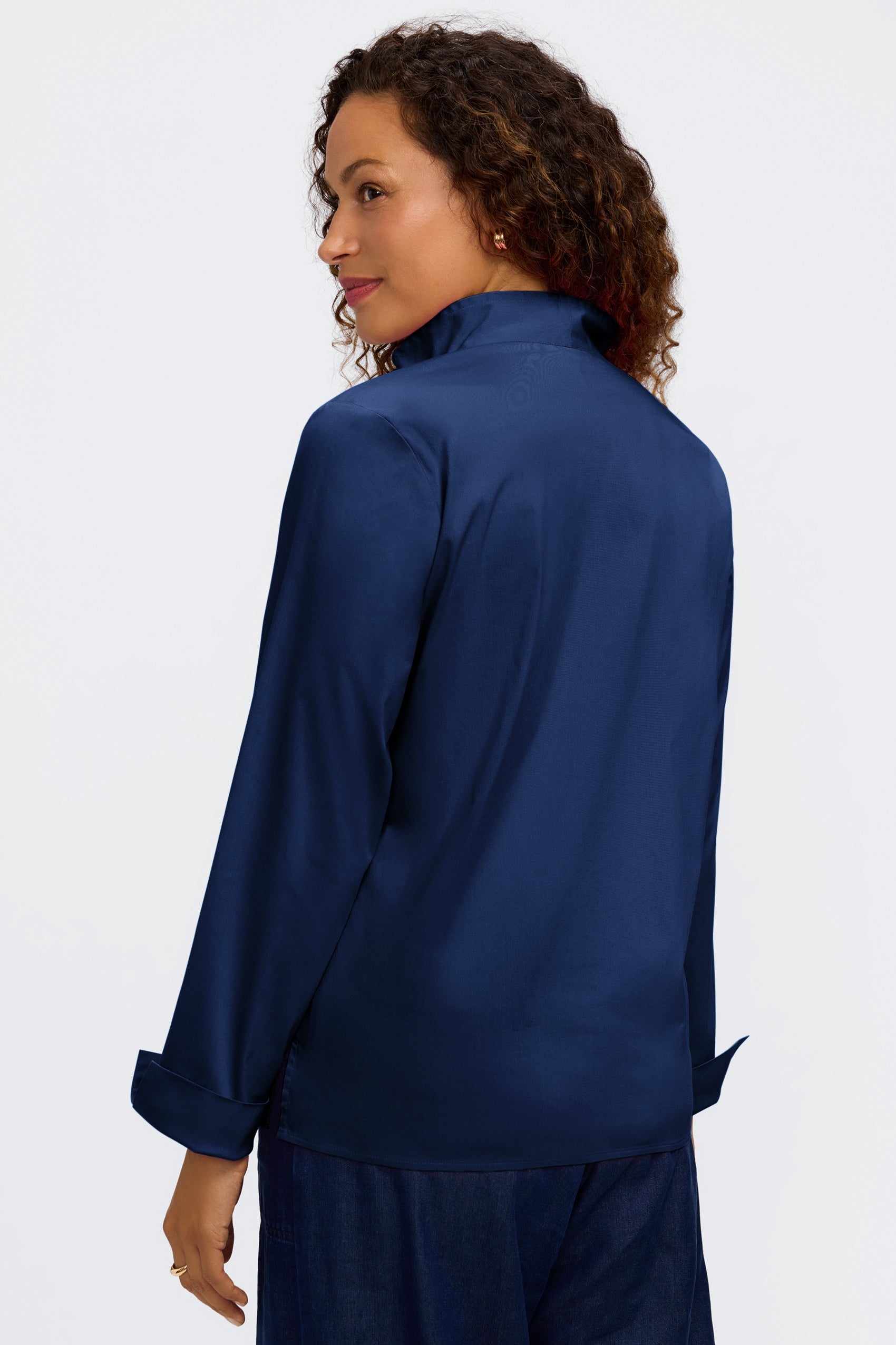 Tammy No Iron Stretch Long Sleeve Popover Shirt
