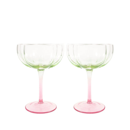 Lifeguard Press | Coupe Glass Set - Jade Pink