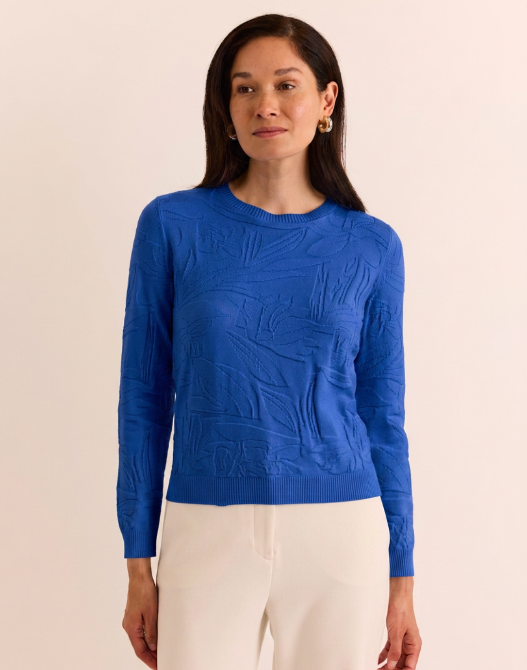Georgina Long Sleeve Sweater - Electric Blue
